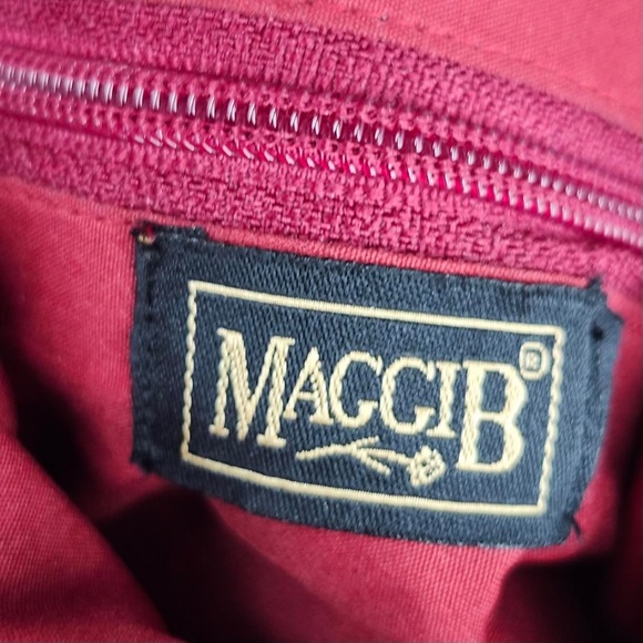 Maggi B Boho Mandela Wine and Gold 13x13” women’s Purse - Picture 9 of 11